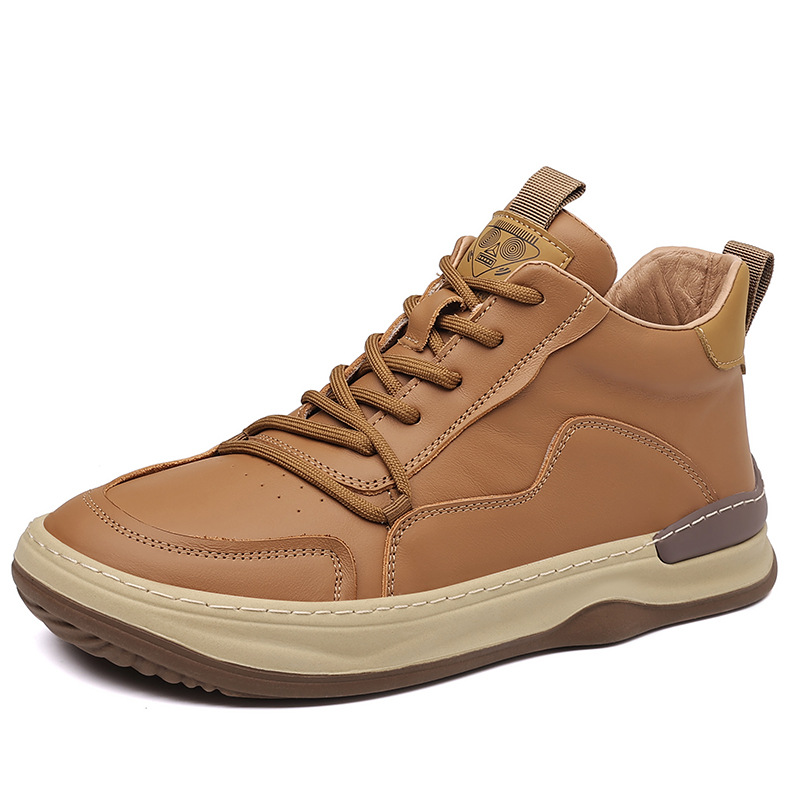 Zapatos de cuero para hombres de cuero de alta altura, zapatos casuales de cuero para hombres, diseño de nicho, zapatos de mango de moda, zapatos para hombres