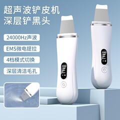 国境を越えた新製品家庭用ハンドヘルド超音波ピーリングマシンにきび除去クレンジング器具顔の毛穴洗浄器具