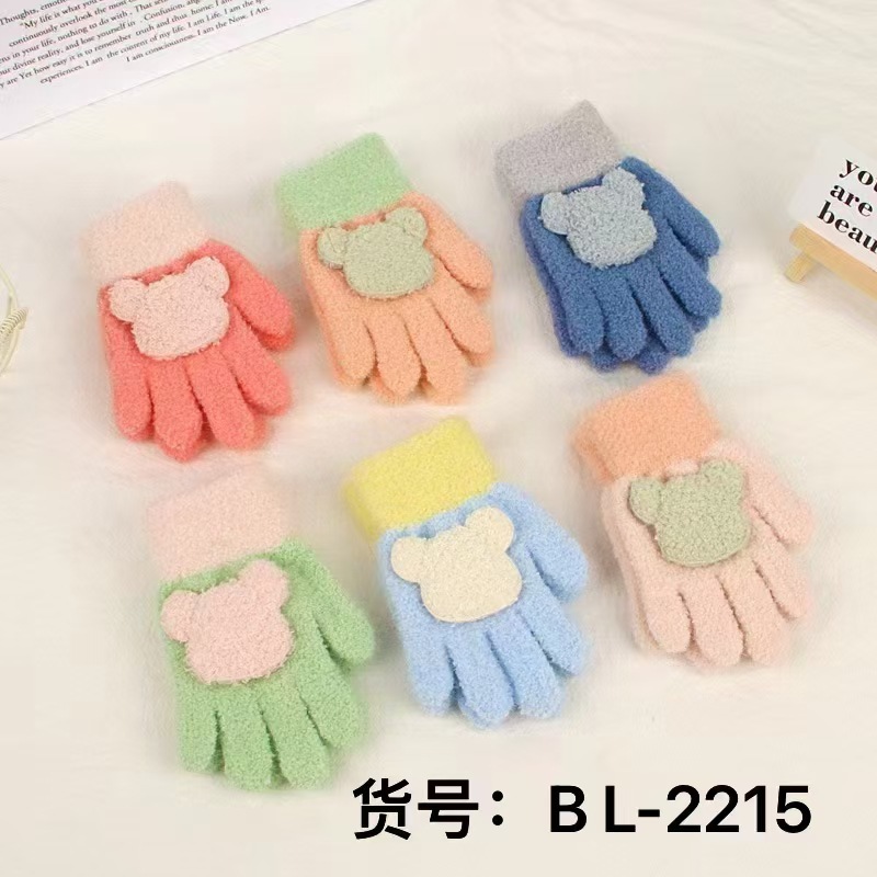 Guantes de dedo y medio dedo para niños en invierno caliente al aire libre grueso de cinco dedos guantes de dedo 9.9 al por mayor