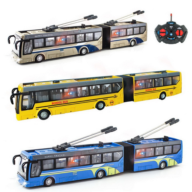 RC children remote control bus bus extended sightseeing bus wireless electric model car boy school bus toy