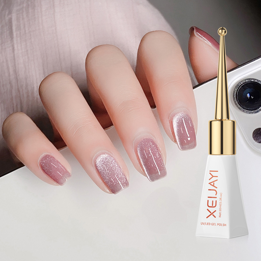 Cameo Brown Crystal cat eye Nail Polish glue 2023 new internet popular color nail beauty shop dedicated