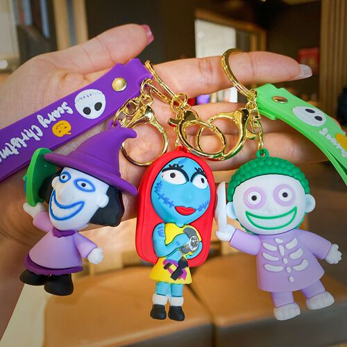 Cross-border Christmas Horror Nights PVC key chain pendant car bag key chain accessories cartoon doll pendant