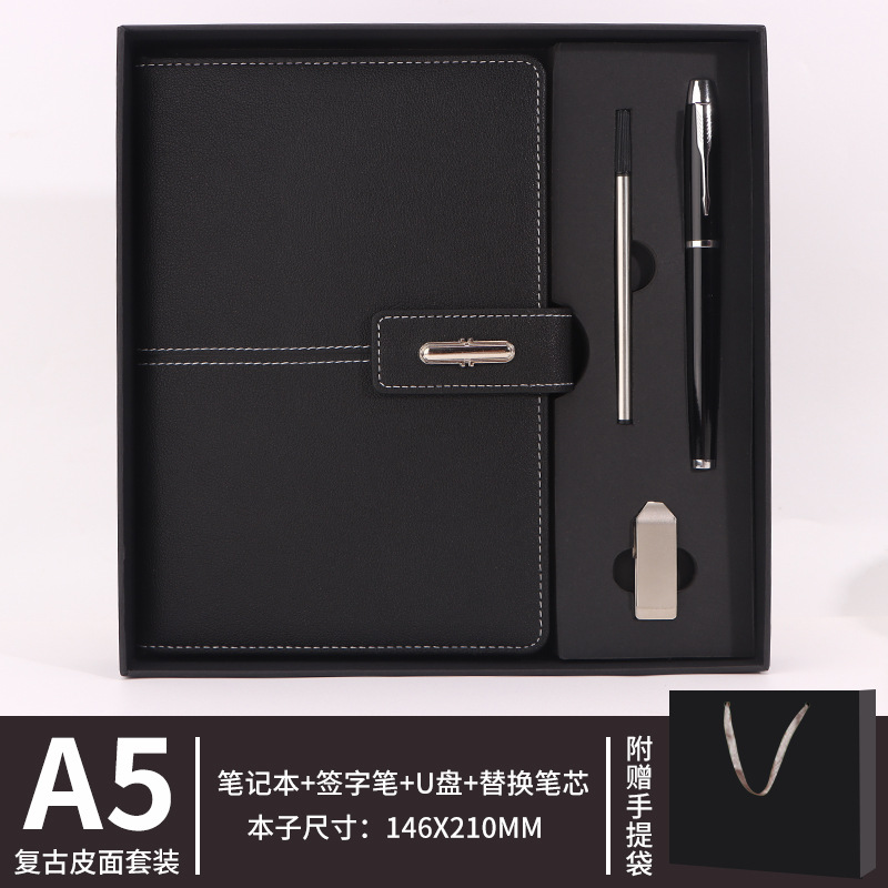 Negocios transfronterizos paquetes de cuadernos llogo lincoln botón de oficina cuaderno de tarjetas de taza de regalo caja de regalo