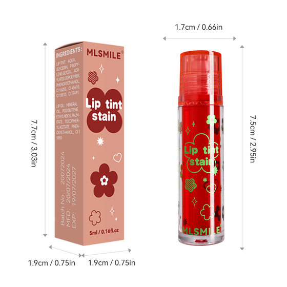 MLSMILE cross-border makeup ball lip dye non-stick cup lip glaze easy to color lipstick water lip gloss transparent lip oil