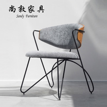 尚敦丨意式餐椅现代简约扶手椅轻奢复古工业风餐厅休闲椅靠背椅