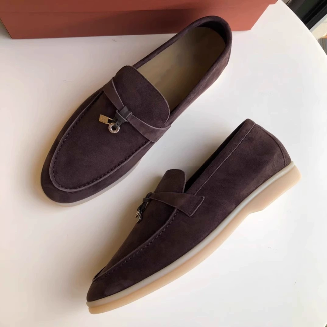 Лоферы LP женские 2024 slip-on, кисточка-ремешок, мягкая плоская подошва удобные