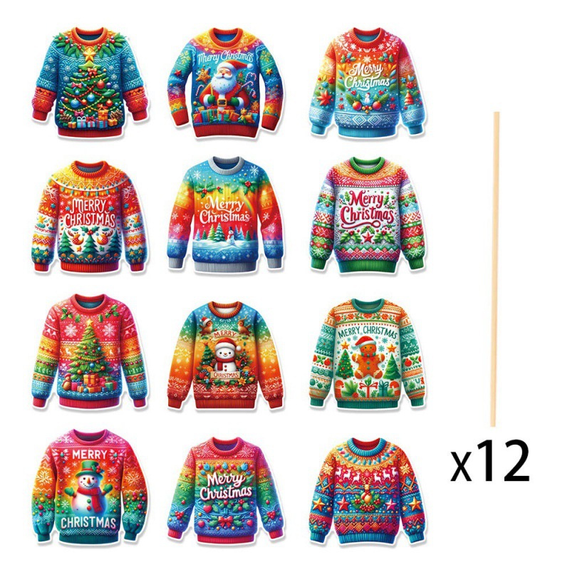 Nuevos productos transfronterizos Suéter feo de Navidad, jarrón de fiesta, complemento, decoración navideña, decoración de ambiente, complemento de decoración