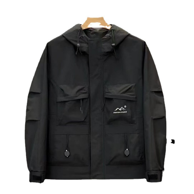 Herrenbekleidung Herren Frühlingsjacke Frühling Herren All-Match High-End Herrenjacke mit Kapuze Arbeitsjacke Lässiger Jugend-Studenten-Stil_voghion.com