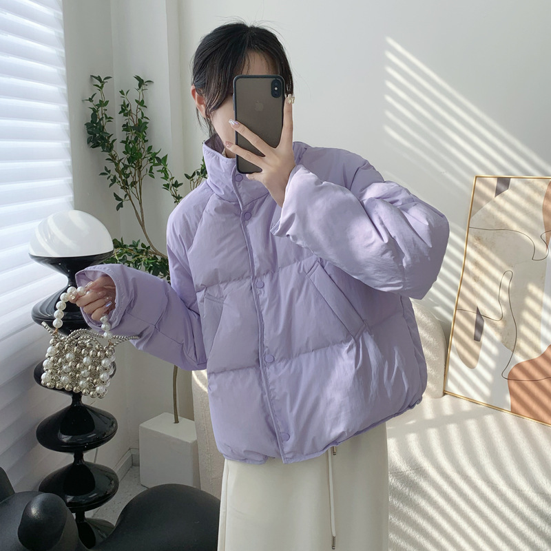 Women's Short down Jacket 2026 Winter New Style Korean Casual Stand Collar White Duck down Coat for Petite Figures Trendy Women's Short down Jacket 2026 Winter New Style Korean Casual Stand Collar White Duck down Coat for Petite Figures Trendy
