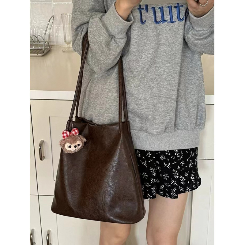 (2개) 한국식 심플 올 매치 백 여성 가을 겨울 새로운 패션 토트 백 틈새 어깨 가방 클래스 통근 핸드백