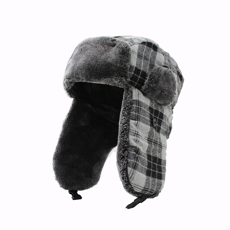 Trapperhüte Canvas Lei Feng Hut Herren und Damen Winter Kältebeständig Dicker Samt Baumwollhut Reiten Winddichter Gehörschutz Piloten Motorradmütze_voghion.com