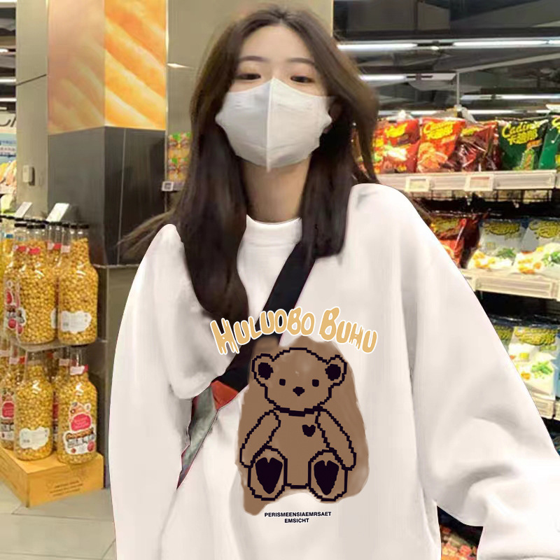 24秋冬とベルベットの女性の新モデルはカジュアルな上着を厚くして、ゆったりして痩せている長袖のファッションを着ているins