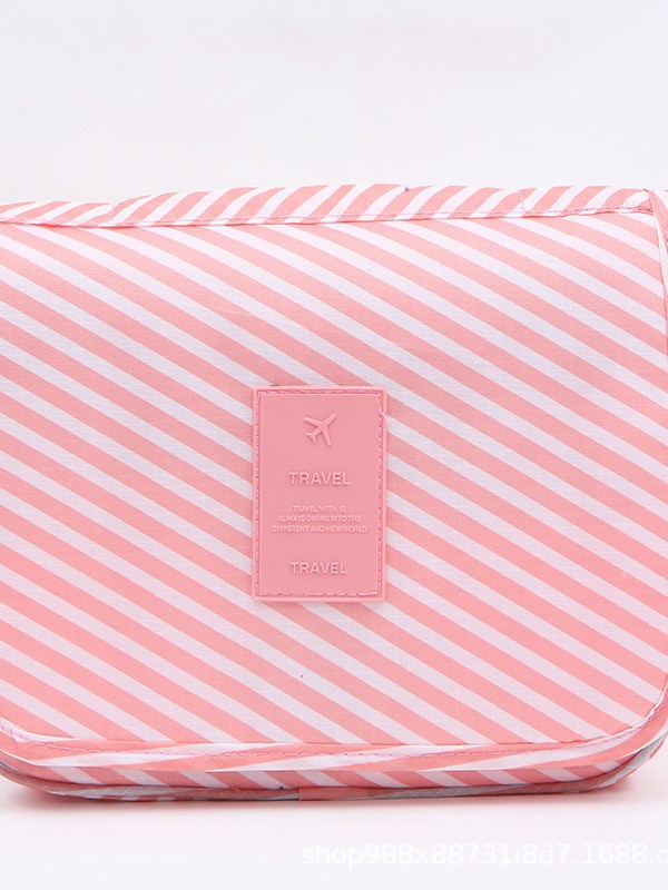 Bolsa de Aseo con Gancho de Poliéster Impermeable y Portátil para Viajes