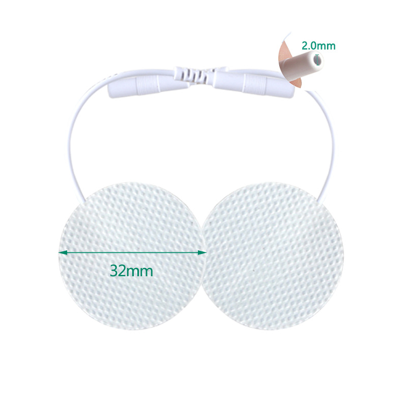 Circular 32mm pieza de electrodo de masaje de fisioterapia no tejido electrodo autoadhesivo parche de hidrogel para prevenir el dolor y la salud