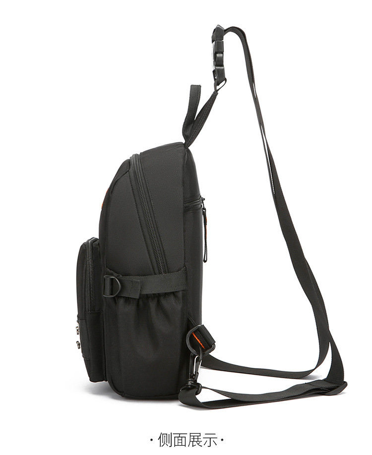 Amazon cross-border men's chest bag, outdoor single-shoulder travel crossbody bag wholesale, multi-functional dual-purpose commuting backpack undefined
