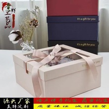 现货方形透明情人节鲜花盒 婚庆伴手礼盒 生日礼物盒喜糖盒礼品盒