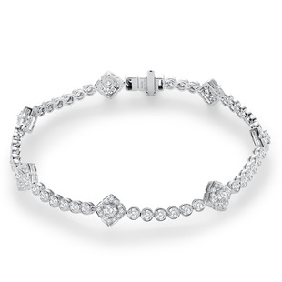 Light Luxury 18K Gold Inlaid Cultured Diamond Bracelet Platinum Fine Jewelry Row Diamond Full Diamond Bracelet Design Sense