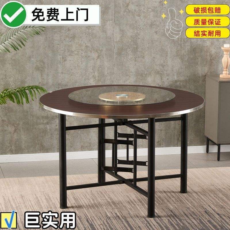 Large round table dining table thickened table home small apartment…