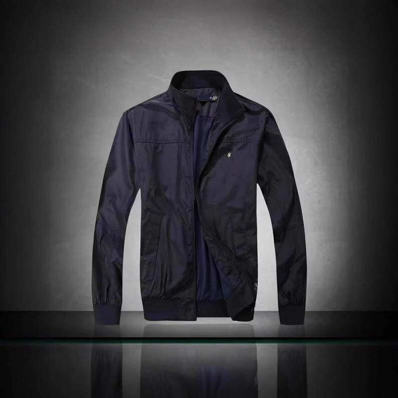 Cross-Border Men's Spring and Autumn Jacket Outdoor Stand-Up Collar Zipper Coat Sports Polo Shirt Men's Clothing Middle-Aged European Direct Supply