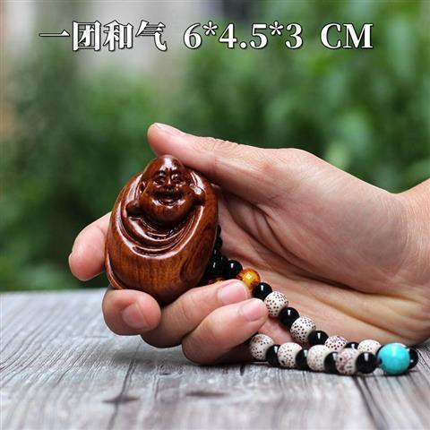 ラオスの黄花梨の木の彫刻の取っ手の件の実木の文は手作業の精密な彫刻を遊んで男性を彫刻します。|undefined
