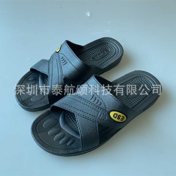 工厂供应SPU防静电拖鞋 无尘净化洁净拖鞋全新料柔软舒适蓝黑白色
