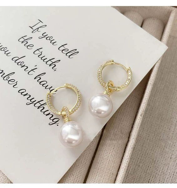 127# earrings-gold-white-round