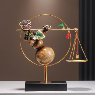 New Chinese Style Gourd Satisfyly Ornaments Living Room TV Cabinet Wine Cabinet Decorations Office Move to New Residence Gifts