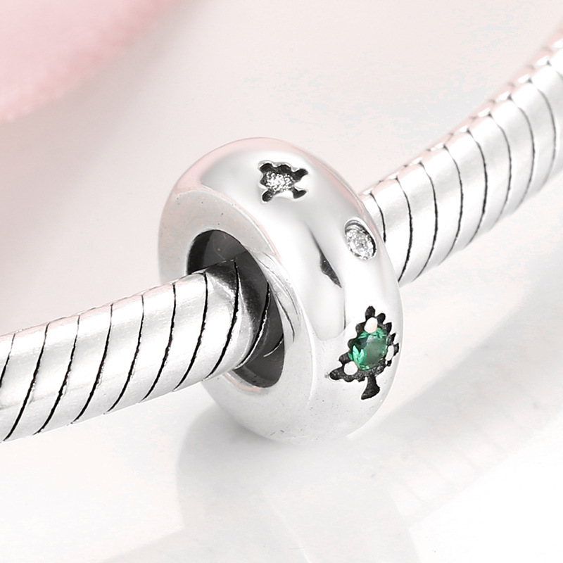 Weihnachtsschmuckherstellung, S925 Sterling Silber, eingelegter Zirkon, Weihnachtsbaum, Abstandsperlen, Weihnachtsgeschenk, vielseitiges Armband, DIY-Zubehör, Positionierungsperlen_voghion.com