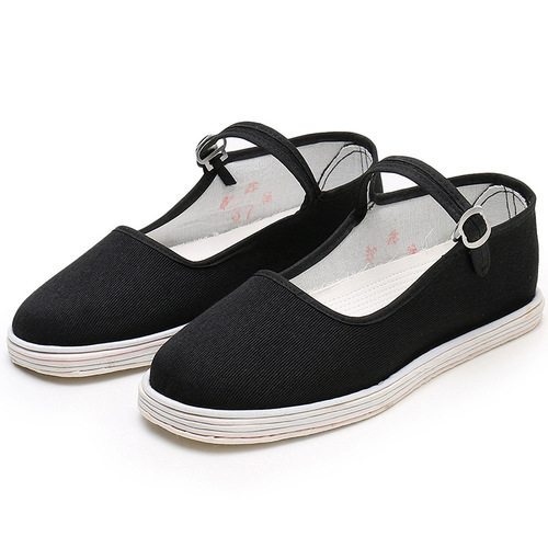 Handmade old Beijing cloth shoes for women with soles, cotton soles, breathable health-preserving mothers' casual shoes for confinement