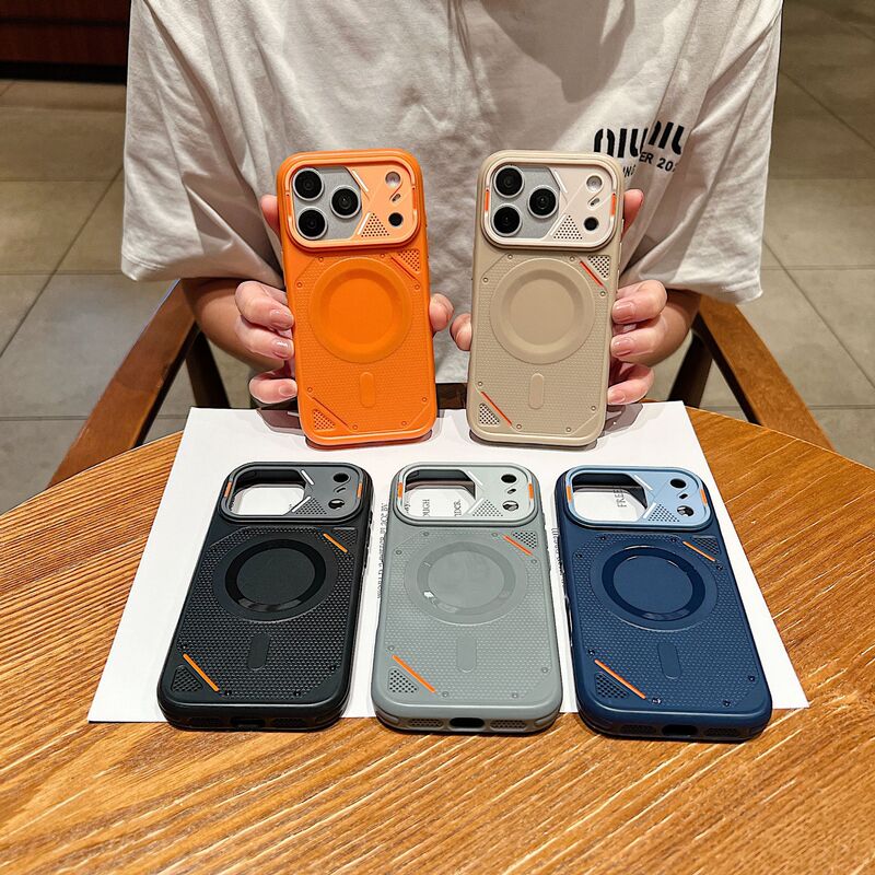 Suitable for Iphone17Promqax Mobile Phone Case Lightning Armor Apple 16 Magnetic Simple Anti-Fall Protective Cover Suitable for Iphone17Promqax Mobile Phone Case Lightning Armor Apple 16 Magnetic Simple Anti-Fall Protective Cover