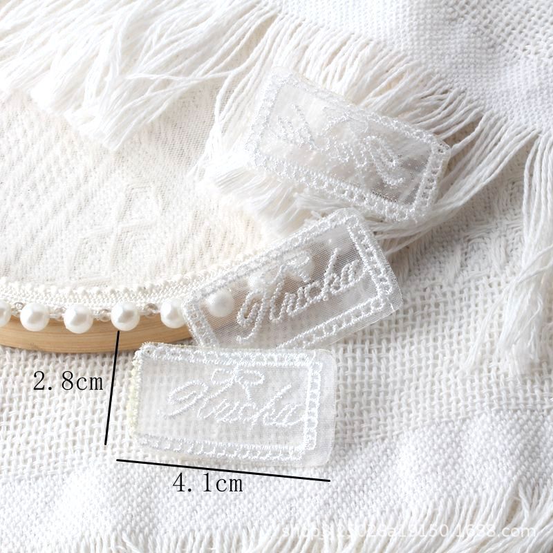 英語のアルファベットリボン刺繍レース布ステッカー織ラベル手作り diy 靴下帽子布ラベル装飾アクセサリー|undefined