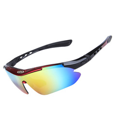 Customized OPOLLY Outdoor Cycling Glasses Sun Glasses Road Bike Night Vision Myopia Integrated Sports Glasses Set 