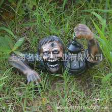 跨境新品恐怖僵尸提灯摆件热销树脂工艺品装饰批发