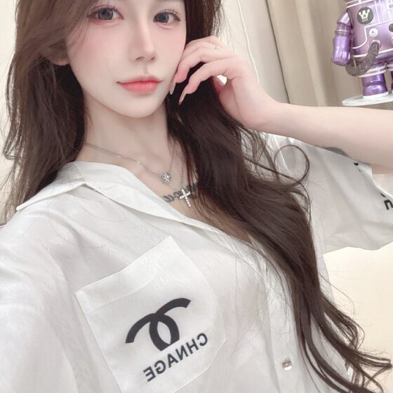 2025 New Ice Silk Pajamas Women's Spring and Autumn Long Sleeve Shirt Nightdress Light Luxury Letter High-grade suit Home