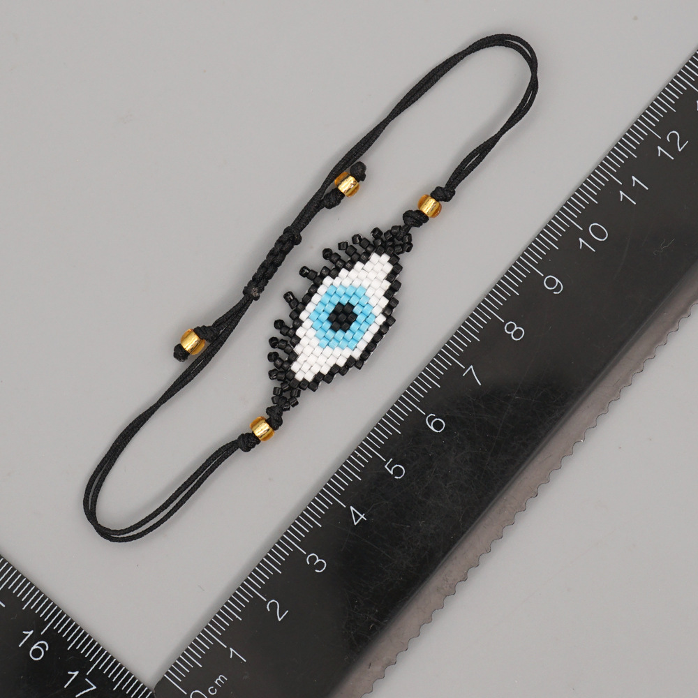 Ethnic Style Turkish Devil Eyes Miyuki Rice Bead Bracelet display picture 6