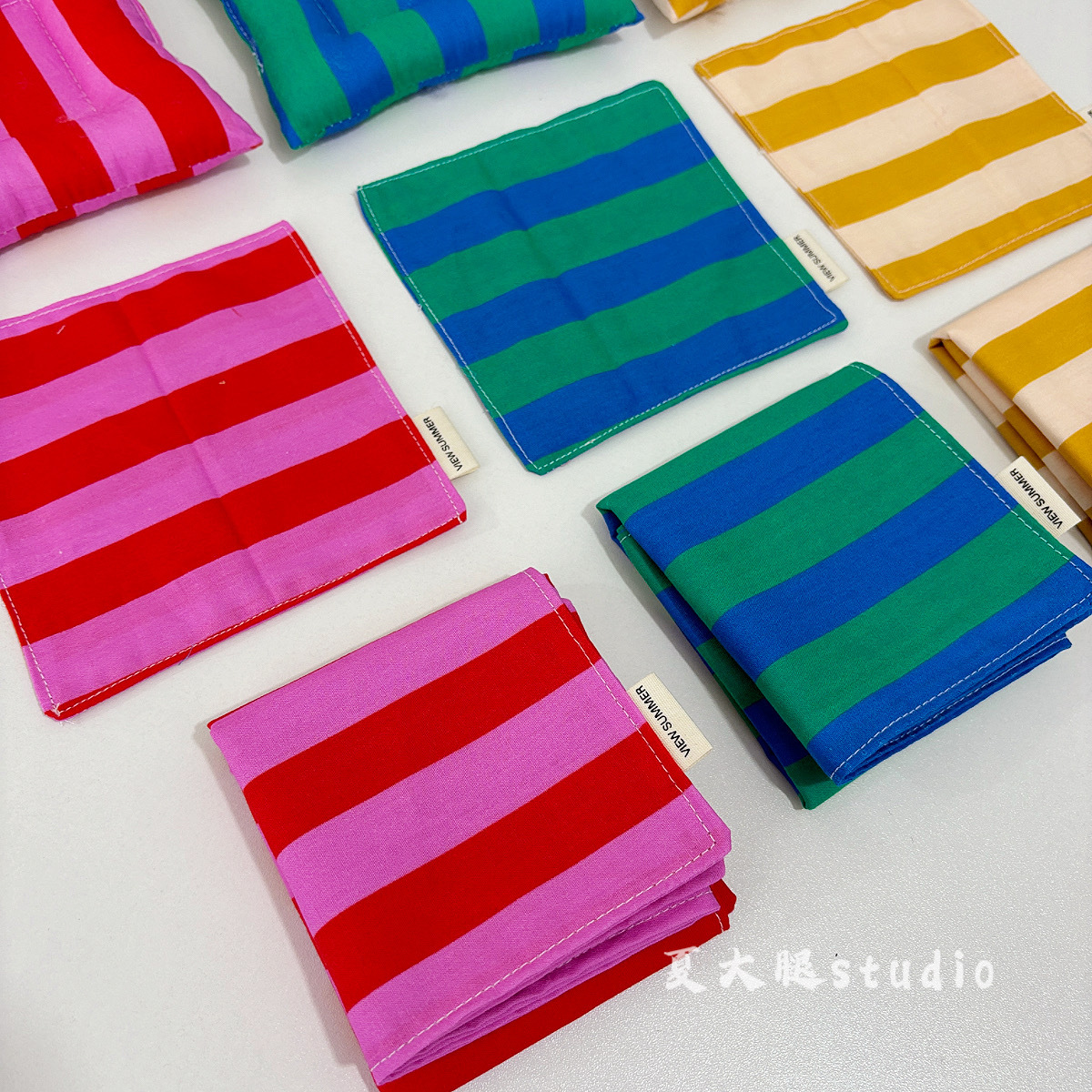 Dopaminas rayas de viento multicolor tela de cocina rayas almohadilla de comedor sensación de atmósfera propensos nuevos adornos para el hogar