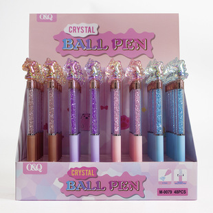 New crystal unicorn shape ballpoint pen cross-border foreign trade wholesale ins broken diamond plating uv fashion signature pen