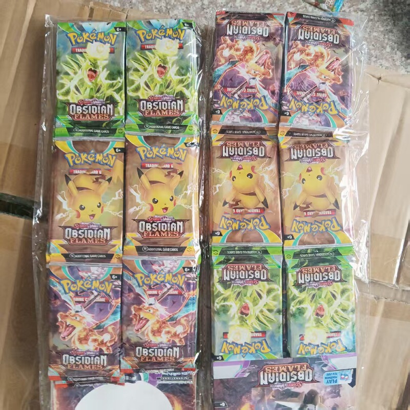 纯英文外贸版皮卡丘神奇宝贝卡牌宝可梦卡片英文版288张吊装批发|undefined