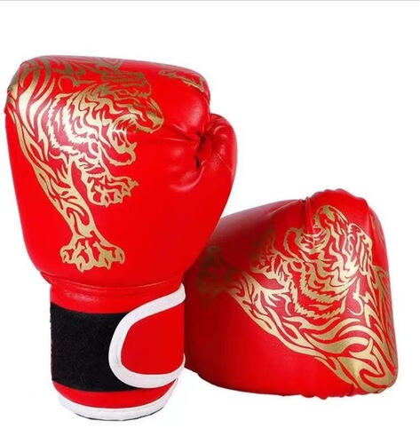 Flame Tiger Boxing Boxing Gloves Sanda Taekwondo Boxing Training Gloves Adult PU Sports
