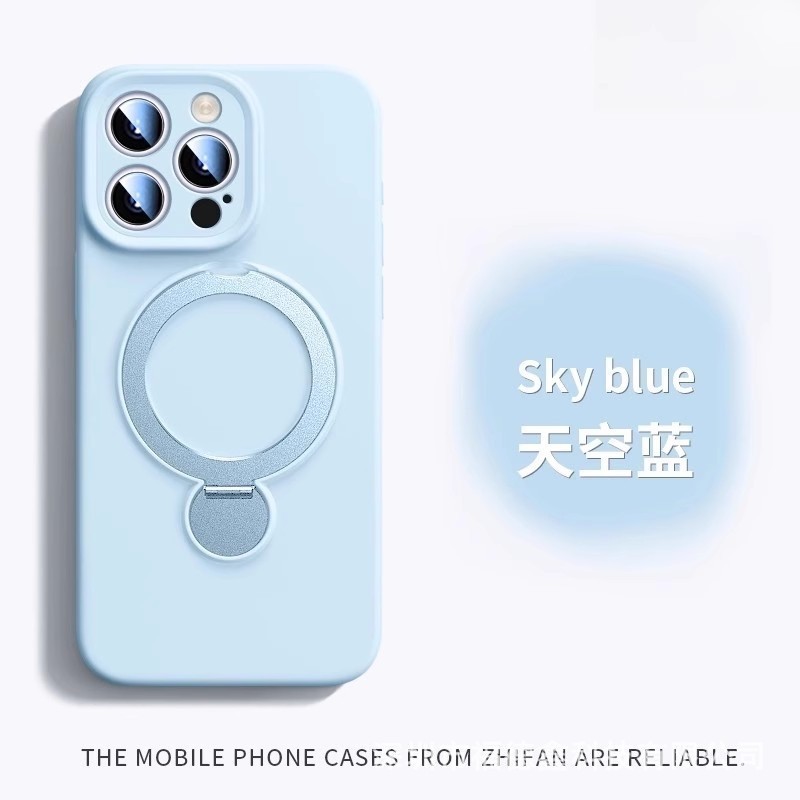 iPhone16PROMAX 液体シリコーン携帯電話ケース回転スタンドストラップ付き Apple 15 落下防止シースに適しています|undefined