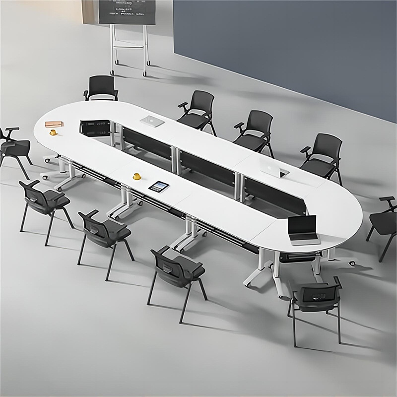 Training foldable table, which can be combined into a movable long conference table chair set for office staff, double foldable office desk