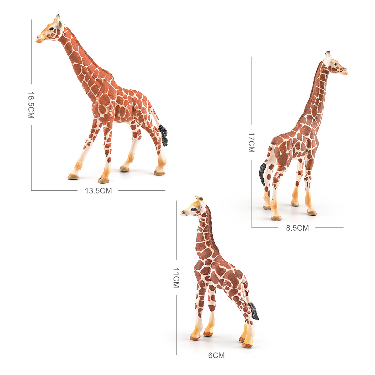 Simulación transfronteriza bosque animal jirafa modelo rompecabezas masculino y femenino jirafa decoración de escritorio decoración estática juguete