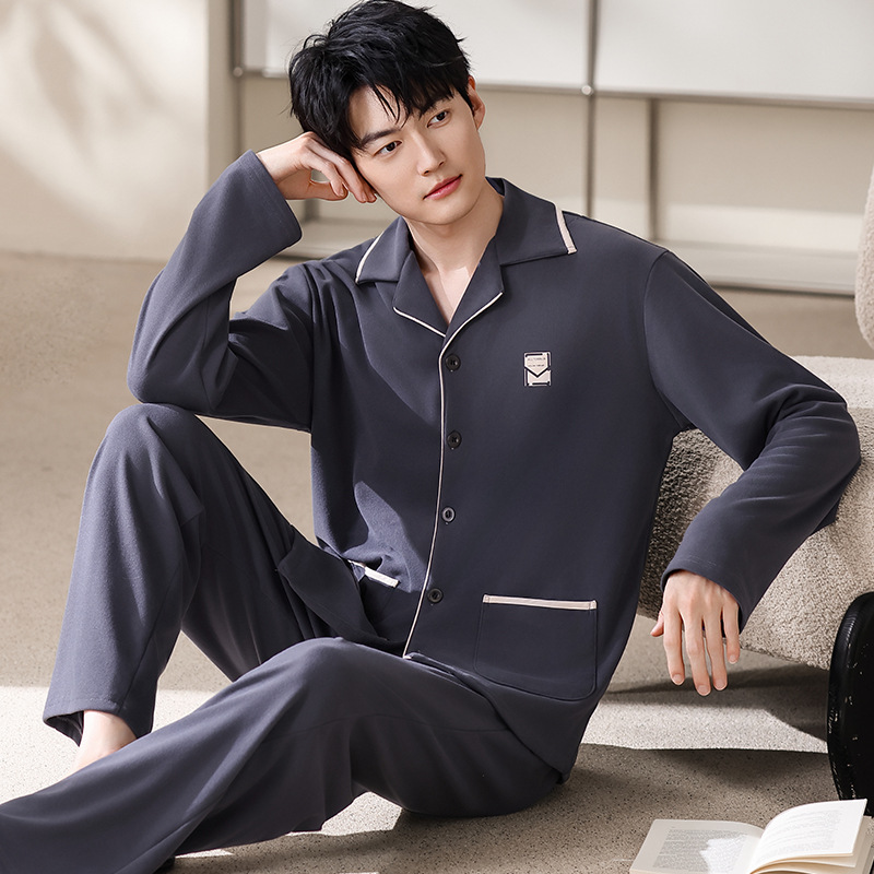 Y74003 카라넥 긴팔 잠옷 가디건