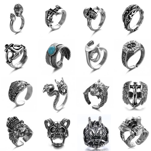 Domineering men's ring retro alloy jewelry devil's eye accessories fashion ring men's hand jewelry accessories wholesale