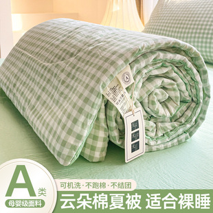 Summer Cool Quilt for Single Person. Mi Silk Cotton Quilt Single and Double Student Dormitory Single Washed Cotton Quilt Air-Conditioned Quilt