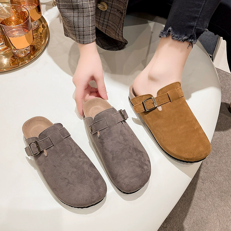 Slippers, footwear, belt, buckle, slide, shoes, Korean style, plus size