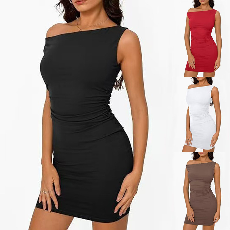 Foreign Trade Women's Clothing Cross-Border Temu Independent Station Shein Amazon 2025 Spring and Summer Elegant Slim Sleeveless Dress