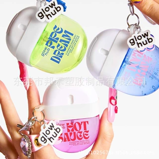 glow hub带硅胶绑带挂件椭圆形30毫升洗手液酒精喷雾可印刷logo