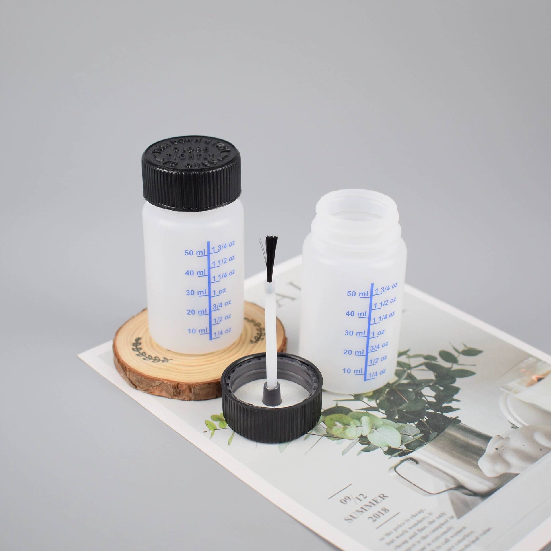 HDPE60ML мл кисть с защитной крышкой, клей для подкрашивания, пластиковая бутылка, большое количество, скидка