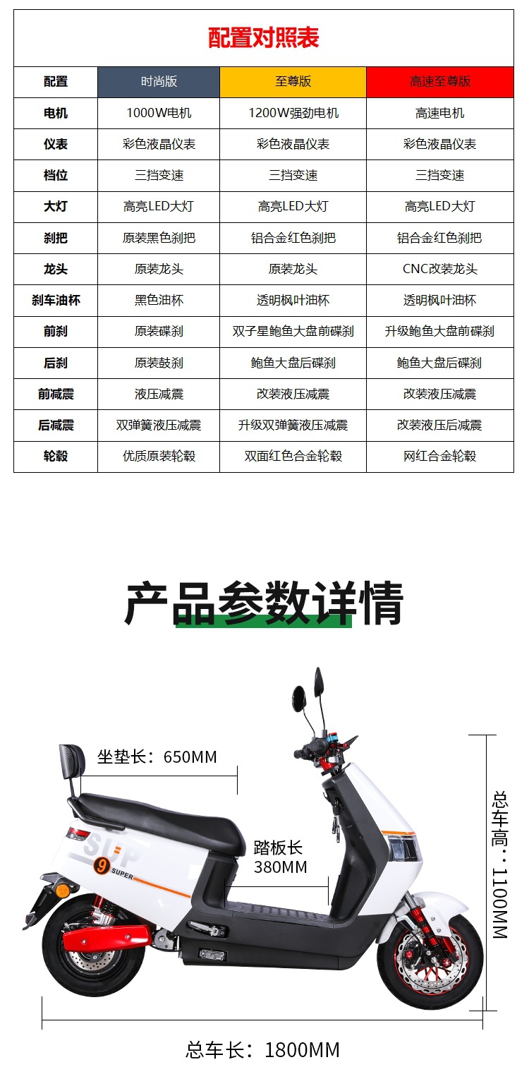 New Electric Motorcycle 72V Long-Distance Running King Double Electric Vehicle 60V Battery Vehicle High-Power High-Speed Electric Motorcycle Takeaway